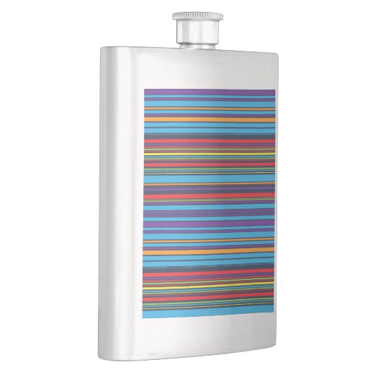 可愛い青い紫ストライプ色 フラスク (右)