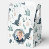 可愛い青い緑の恐竜カスタムの写真と名前 フェイバーボックス (オープン)