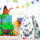 可愛い青い緑の恐竜カスタムの写真と名前 フェイバーボックス