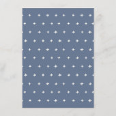 可愛い青い緑の葉のアドバイスママ赤ちゃんシャワー エンクロージャーカード (裏面)