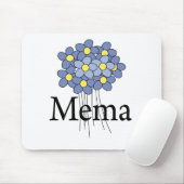 可愛い青い花のMeMa Tシャツ マウスパッド (マウス)