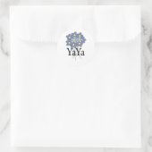 可愛い青い花ヤヤTシャツ ラウンドシール (バッグ)
