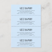 可愛い青い赤ちゃんシャワーいくつゲームカード エンクロージャーカード (正面)