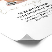 可愛い青い赤ちゃんシャワーを持つ男の子タイムカプセル ポスター (角)