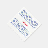 可愛い青い雪片パターンThunder_Cove スタンダードカクテルナプキン (角)