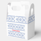 可愛い青い雪片パターンThunder_Cove フェイバーボックス (オープン)