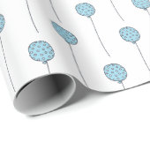 可愛い青い風船と水玉模様模様 ラッピングペーパー (ロールコーナー)