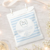 可愛い青い馬のボヘミアン男の赤ちゃんシャワ感謝していーシャワー フェイバーバッグ (クリップ留めされた状態)