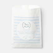 可愛い青い馬のボヘミアン男の赤ちゃんシャワ感謝していーシャワー フェイバーバッグ (正面)