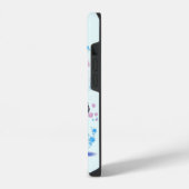 可愛い青い鳥の面白いiPhoneケース iPhoneケース (左側面)