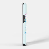 可愛い青い鳥の面白いiPhoneケース iPhoneケース (右側面)