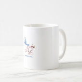可愛い青い鳥 桜 やさしくするって無料 コーヒーマグカップ (正面右)