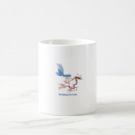 可愛い青い鳥 桜 やさしくするって無料 コーヒーマグカップ