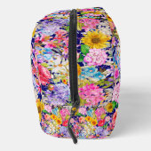 可愛い青い黄色の花エレガント柄モノグラム ドップキット (右)