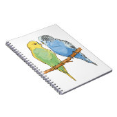 可愛い青と緑のブディー ノートブック (右側)