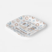 可愛い青の少年だ | Greigeロボット赤ちゃんシャワー ペーパープレート (傾斜あり)