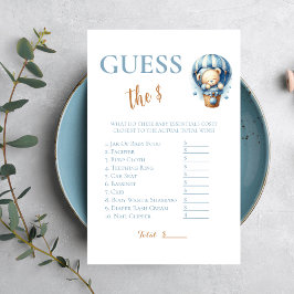 可愛い青の熱気球のクマ価格を推測