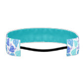 可愛い青の装飾梨の模様 アスレチックヘッドバンド (裏面)