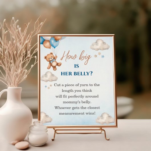 可愛い青クマどのように彼女の腹のシャワーゲーム ポスター