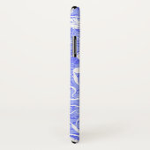 可愛い青クラシカル白い花柄 Case-Mate iPhoneケース (裏面/右)