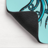 可愛い青タコ – かわいいマンガシーアニマル マウスパッド (コーナー)