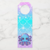 可愛い青タコ ボトルネックタグ (正面)