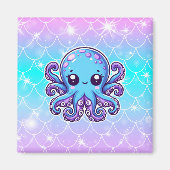 可愛い青タコ マグネット (正面)