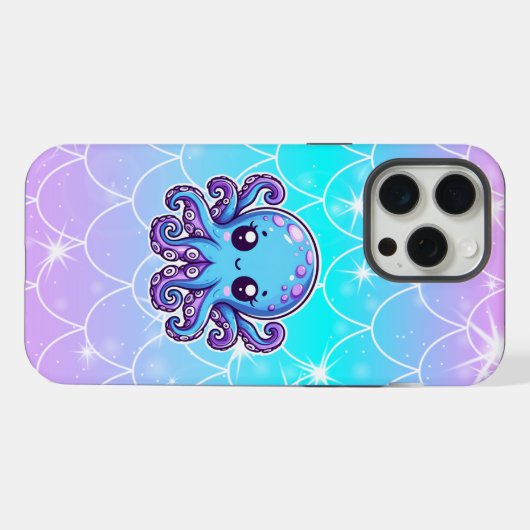 可愛い青タコ iPhoneケース (裏面横)