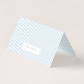 可愛い青テディクマ赤ちゃんシャワーサンキューカード (裏面)