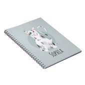 可愛い青モダン猫キッズスクール ノートブック (右側)