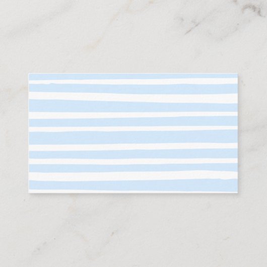 可愛い青ロケットベイビーシャワーブックリクエストカード エンクロージャーカード (裏面)