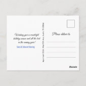 可愛い青王室のオーナメントクリスマス ポストカード (裏面)