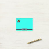 可愛い青Tレックス乗馬モンスタートラック恐竜の名前 ポストイット (デスク上)