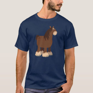 可愛い静かな漫画シャーホースTシャツ Tシャツ