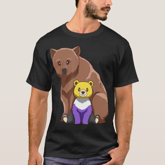 可愛い非バイナリーGenderqueer Mama Bear Gift T Tシャツ (正面)