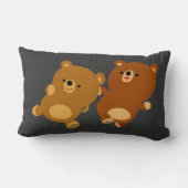 可愛い面白絵漫画クマ枕 ランバークッション (裏面)