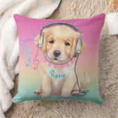 可愛い音楽愛ゴールデンレトリバースパイラルノート クッション (ブランケット)