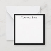 可愛い音楽愛好家ハープ追加文字分割フレーム ノートカード (裏面)