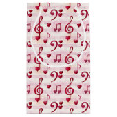 可愛い音符タイル模様パーティー スモールペーパーバッグ (裏面)