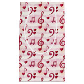 可愛い音符タイル模様パーティー スモールペーパーバッグ (正面)