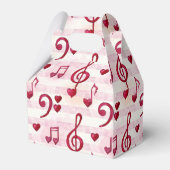 可愛い音符タイル模様パーティー フェイバーボックス (裏面サイド)