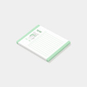 可愛い頭が切れるハムスターグリーンTo-Doポストイットノート ポストイット (アングル)