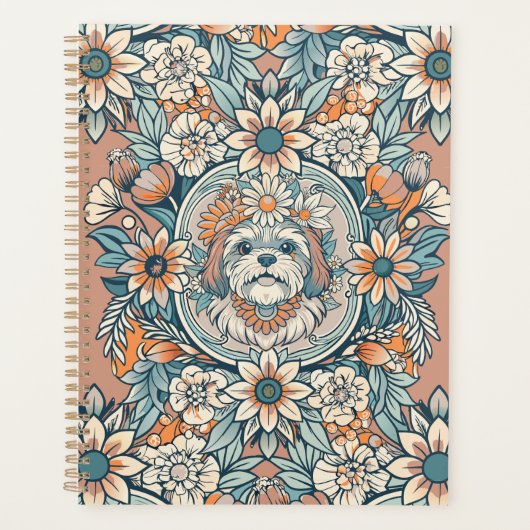 可愛い頭のシーズー（犬）の子 プランナー手帳 (正面)