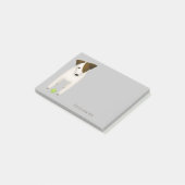 可愛い頭の傾きのパーソン・ジャック・ラッセル・テリア ポストイット (アングル)