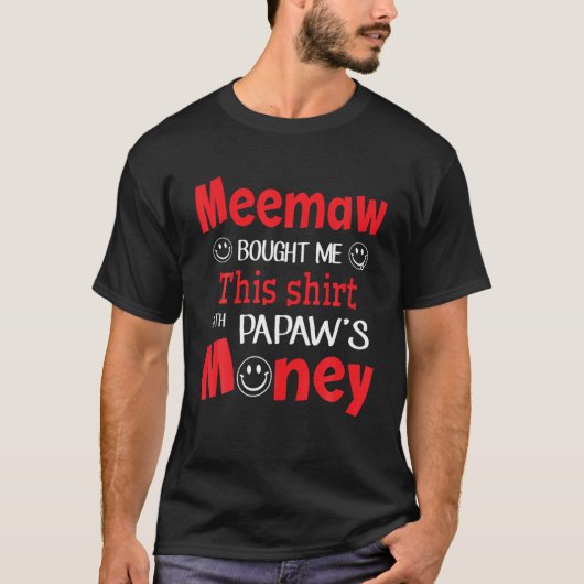 可愛い顔ハッピー買ミーPapawでこれをね Tシャツ (正面)