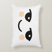 可愛い顔白アクセント枕 アクセントクッション (正面(垂直))