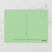 可愛い飛んでいるクリスマスポニー引っ張りピネコーンソリ ポストカード (裏面)