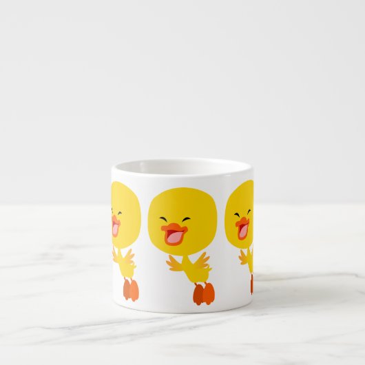可愛い飛んでいる漫画ダックリングエスプレッソマグ エスプレッソカップ (正面)