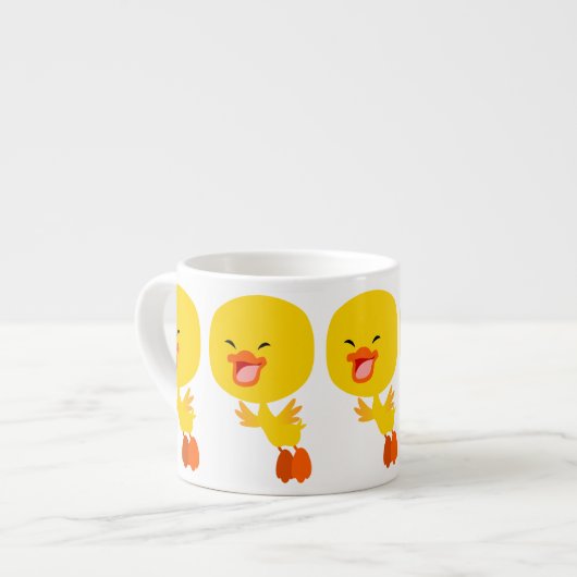 可愛い飛んでいる漫画ダックリングエスプレッソマグ エスプレッソカップ (正面左)