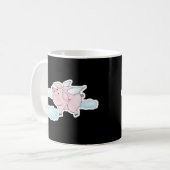 可愛い飛んでいる豚 コーヒーマグカップ (正面左)